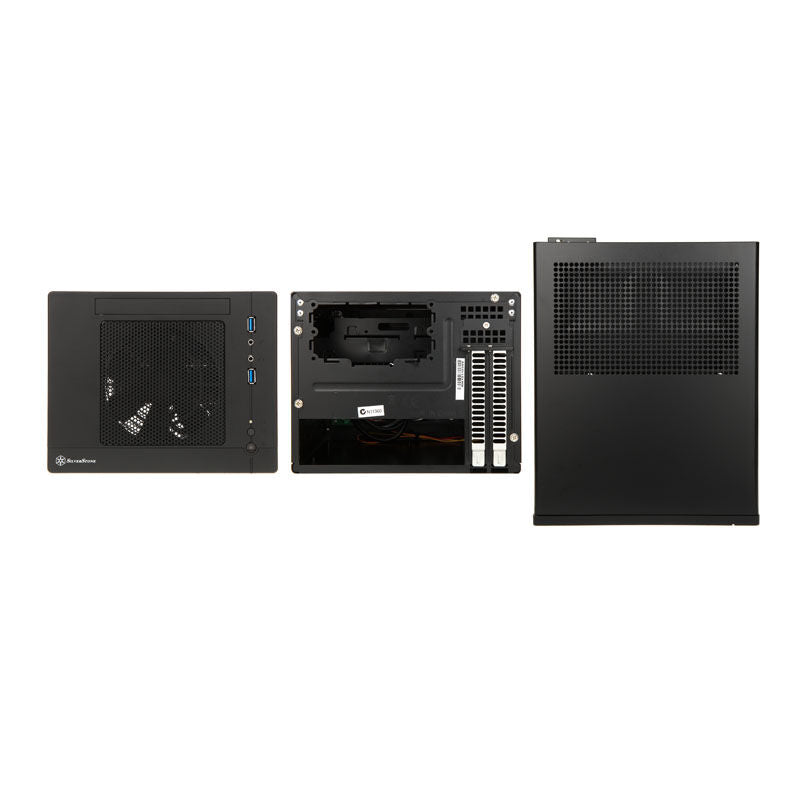 SilverStone SST-SG05BB-Lite Sugo Mini-ITX kabinett svart bakside