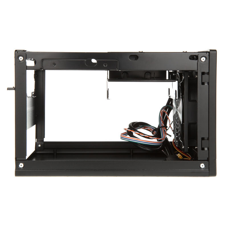 SilverStone SST-SG05BB-Lite Sugo Mini-ITX kabinett svart detalj av frontpanel