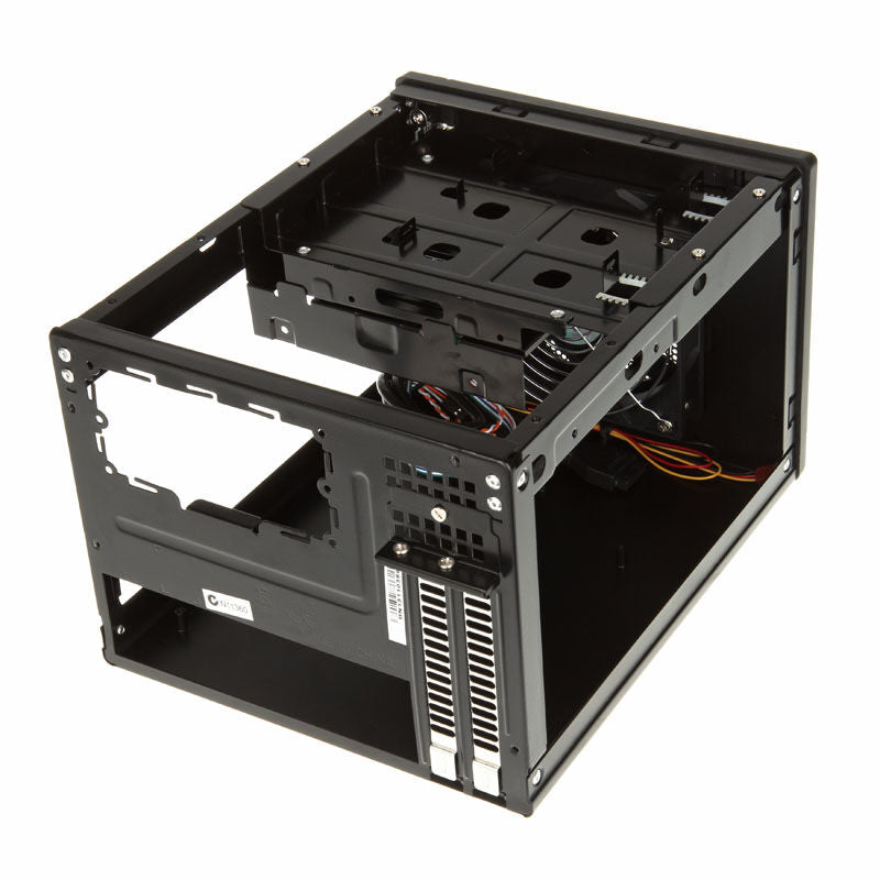 SilverStone SST-SG05BB-Lite Sugo Mini-ITX kabinett svart montert med komponenter