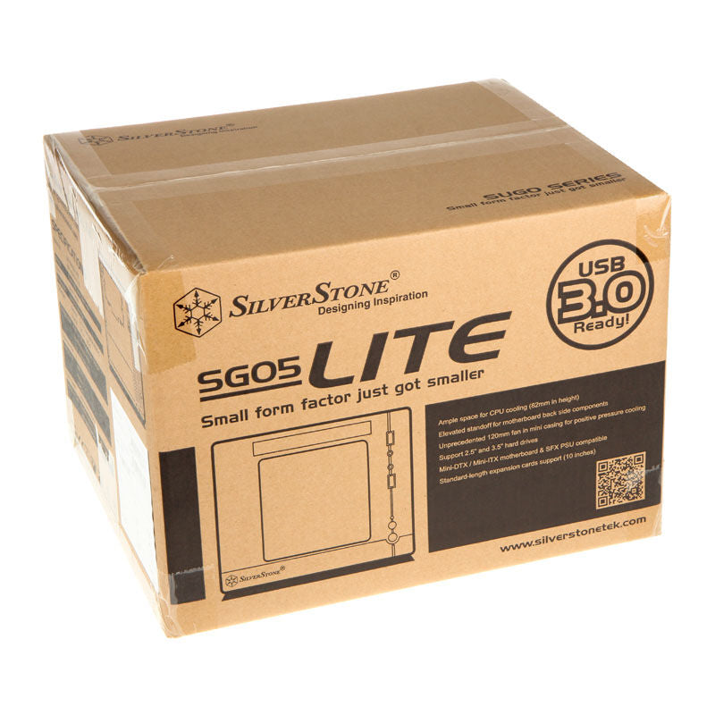 SilverStone SST-SG05BB-Lite Sugo Mini-ITX kabinett svart USB-porter