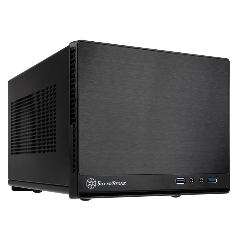 SilverStone SST-SG13B-Q Sugo Mini-ITX kubekabinett svart forfra