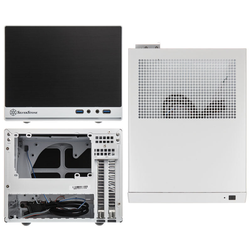 SilverStone SST-SG13WB-Q Sugo Mini-ITX kabinett hvit bakside