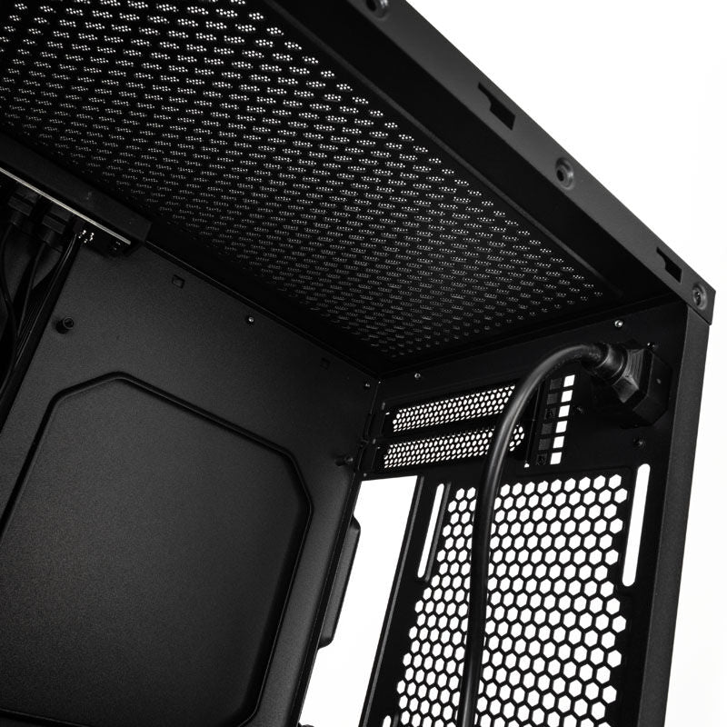 SilverStone SST-SG16B kabinett med demonterte paneler
