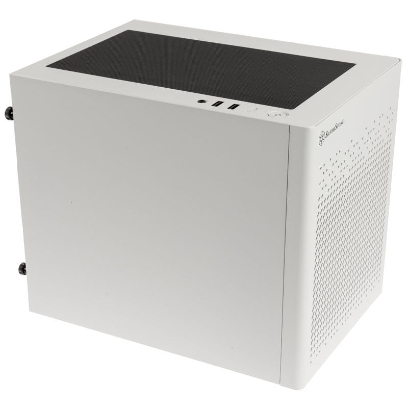 SilverStone SST-SG16W Mini-ITX kabinett mesh hvit detalj mesh-panel