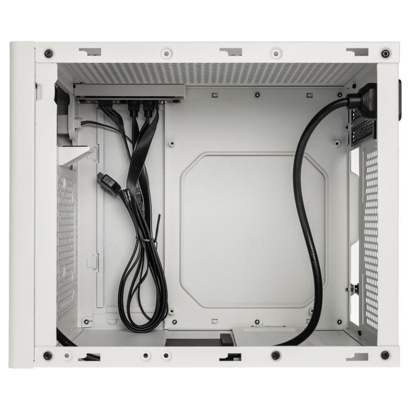 SilverStone SST-SG16W Mini-ITX kabinett mesh hvit oversikt åpent kabinett