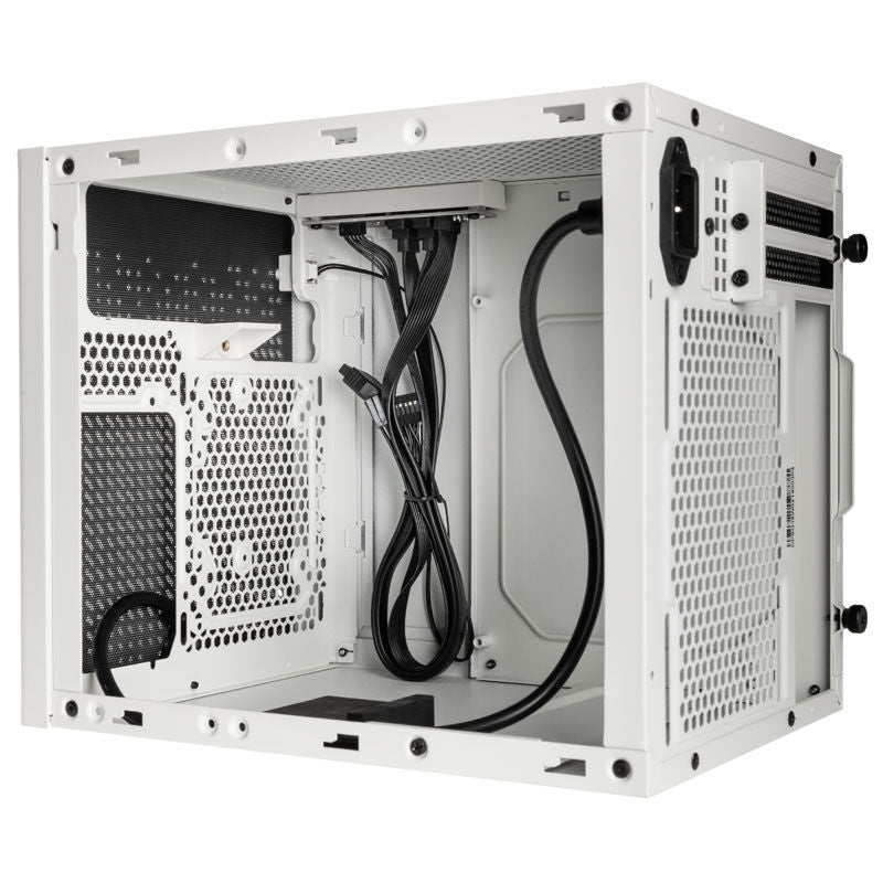 SilverStone SST-SG16W Mini-ITX kabinett mesh hvit sidepanel mesh detalj