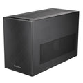 SilverStone SST-SG17B Micro-ATX kabinett minitårn svart forfra