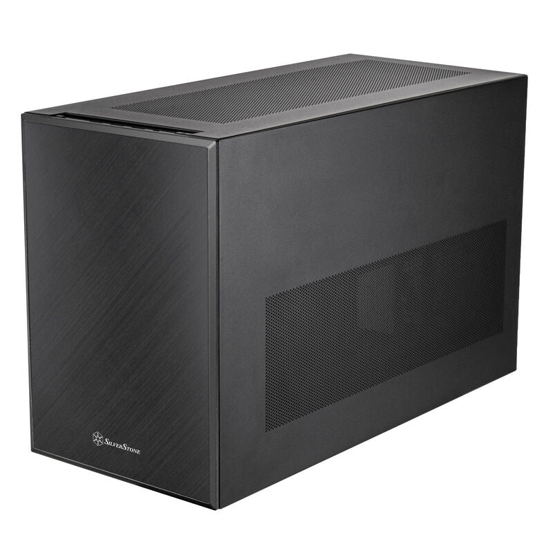 SilverStone SST-SG17B Micro-ATX kabinett minitårn svart forfra