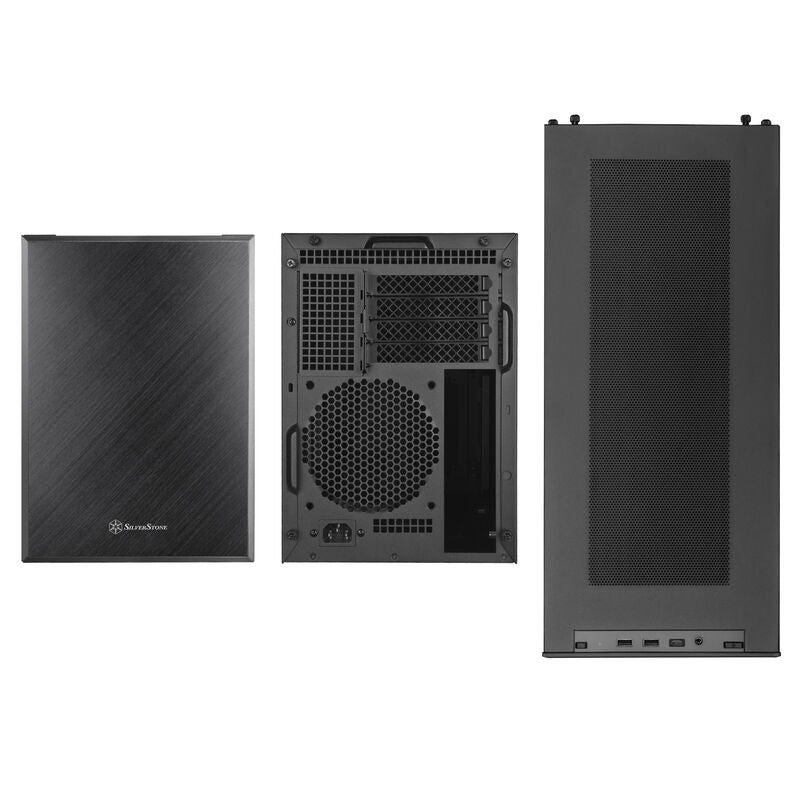 SilverStone SST-SG17B kabinett montert med hovedkort