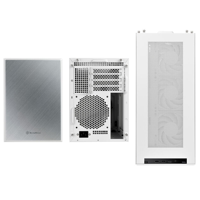 SilverStone SST-SG17W Micro-ATX kabinett minitårn hvit detalj