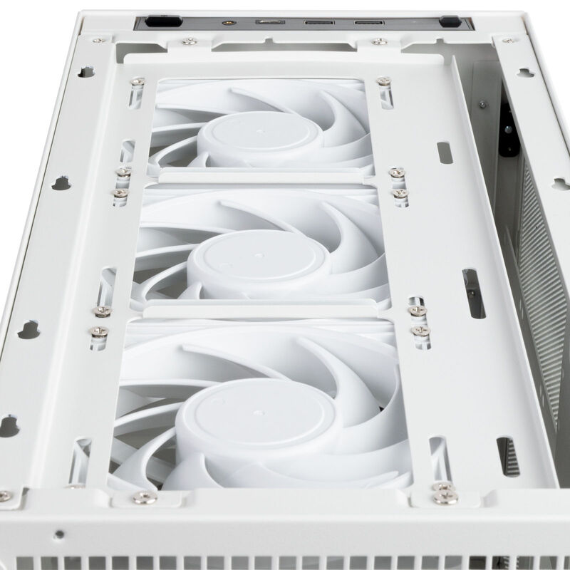 SilverStone SST-SG17W Micro-ATX kabinett minitårn hvit frontpanel