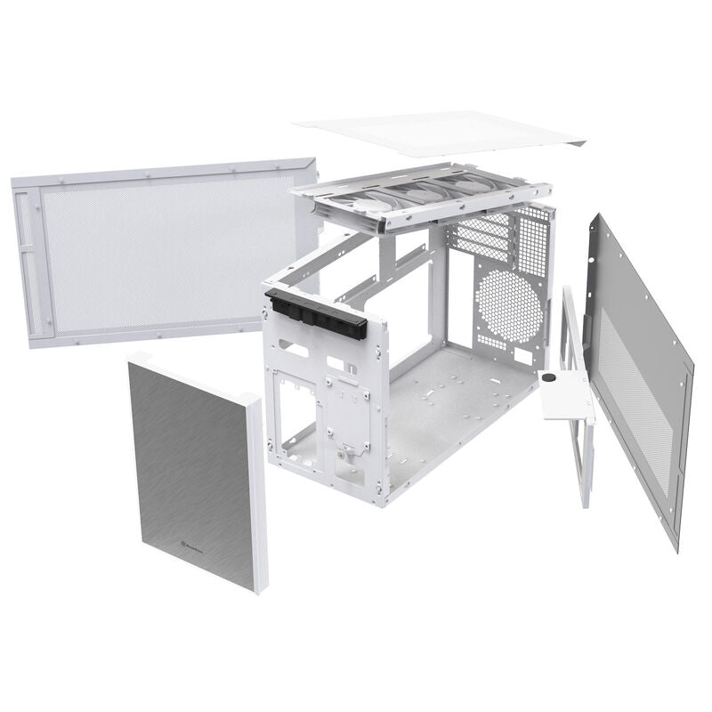 SilverStone SST-SG17W Micro-ATX kabinett minitårn hvit intern layout