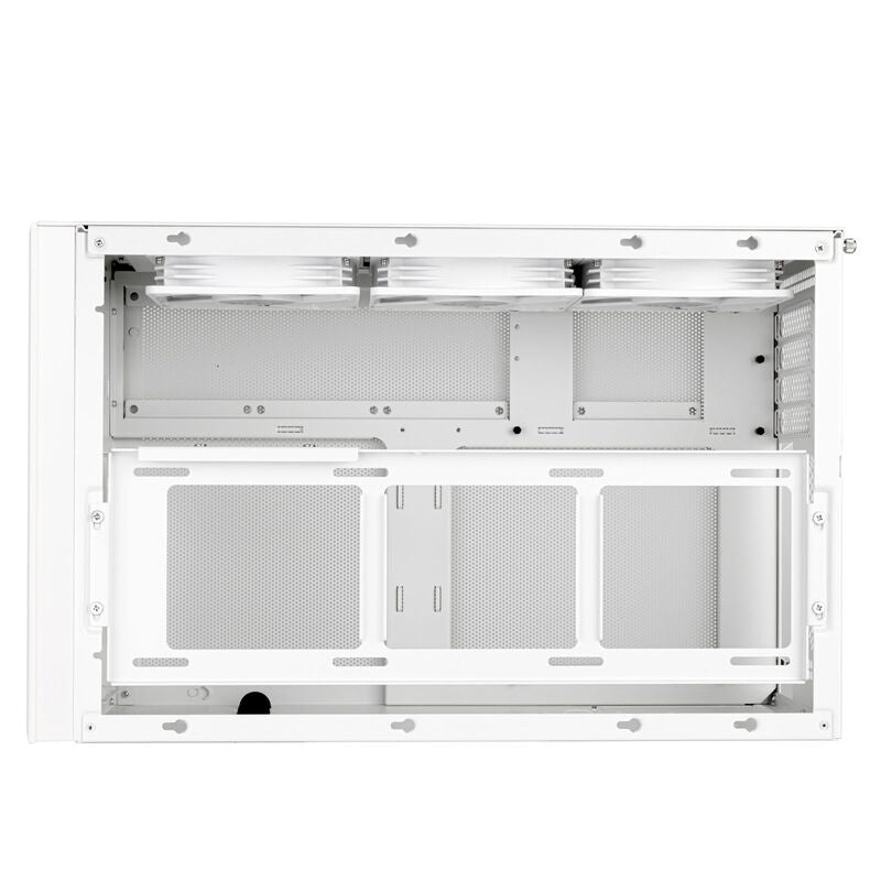 SilverStone SST-SG17W Micro-ATX kabinett minitårn hvit åpen side