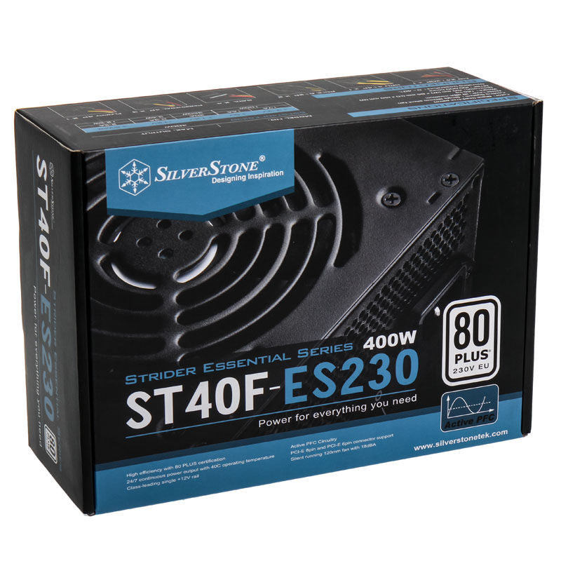 SilverStone SST-ST40F-ES230 Strider Essential nærbilde av kabler