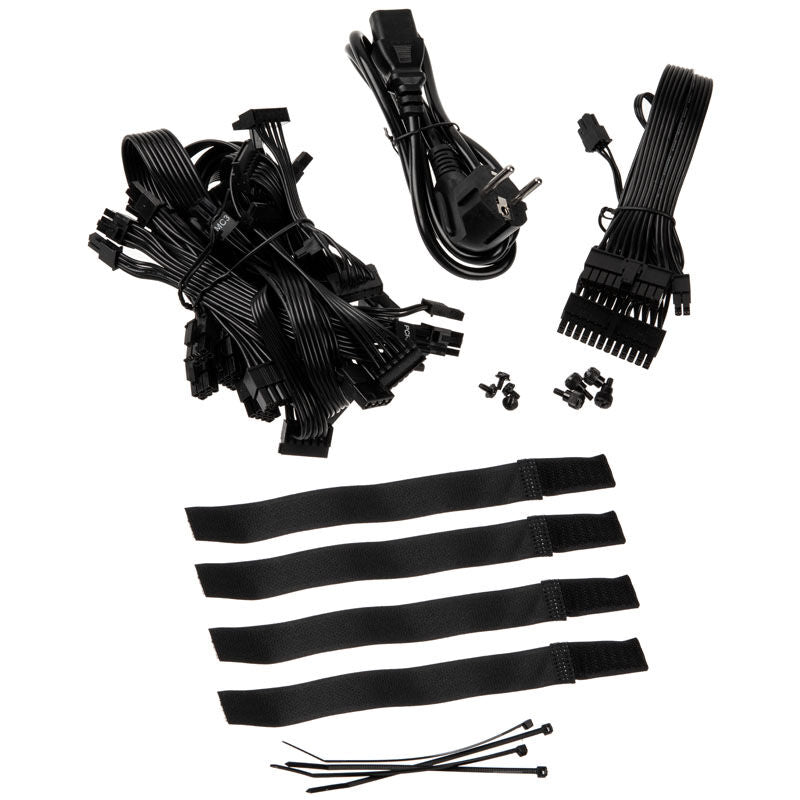 Oversikt over kabler til SilverStone SST-SX750-PT V.1.1 SFX strømforsyning 750 W Platinum