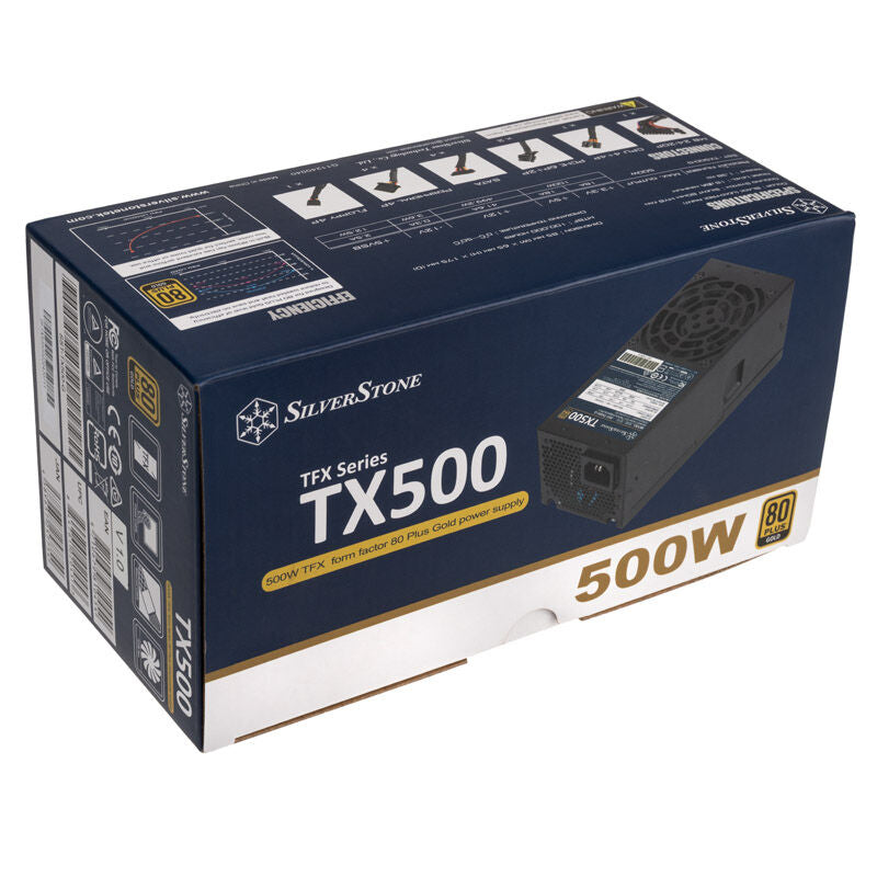 SilverStone SST-TX500-G TFX strømforsyning nærbilde vifte