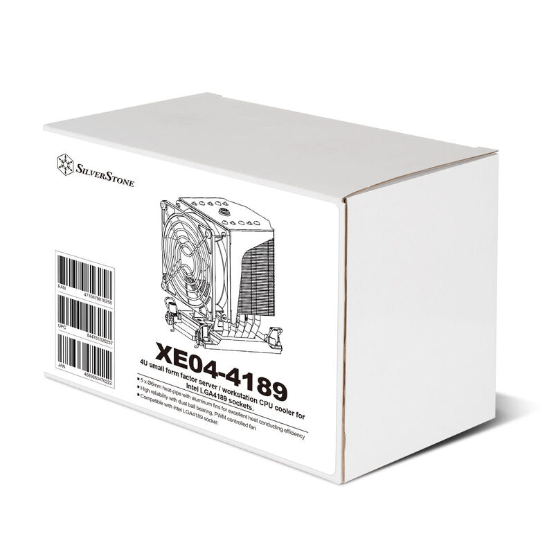 Silverstone SST-XE04-4189B CPU-kjøler detalj av kjøleflenser