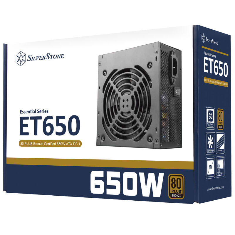 SilverStone Strider Essential SST-ET650-B nærbilde av vifte