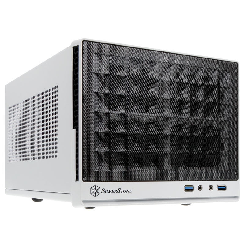 SilverStone Sugo SG13 Mini-ITX kabinett hvit mesh forfra