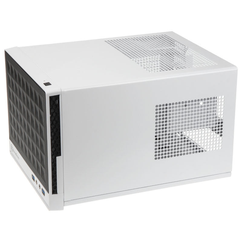 SilverStone Sugo SG13 Mini-ITX kabinett hvit mesh frontpanel
