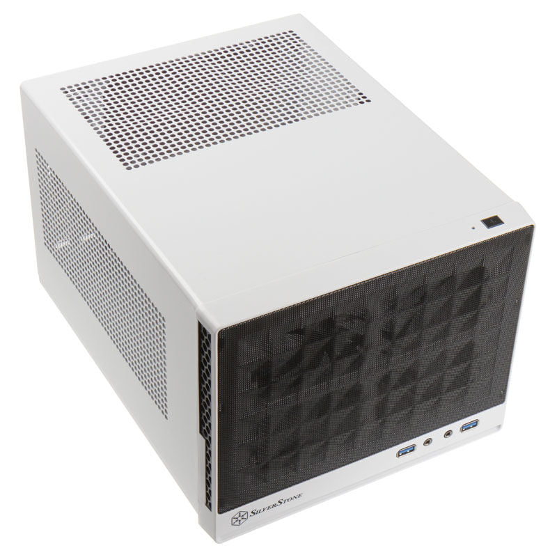 SilverStone Sugo SG13 Mini-ITX kabinett hvit mesh sidepanel