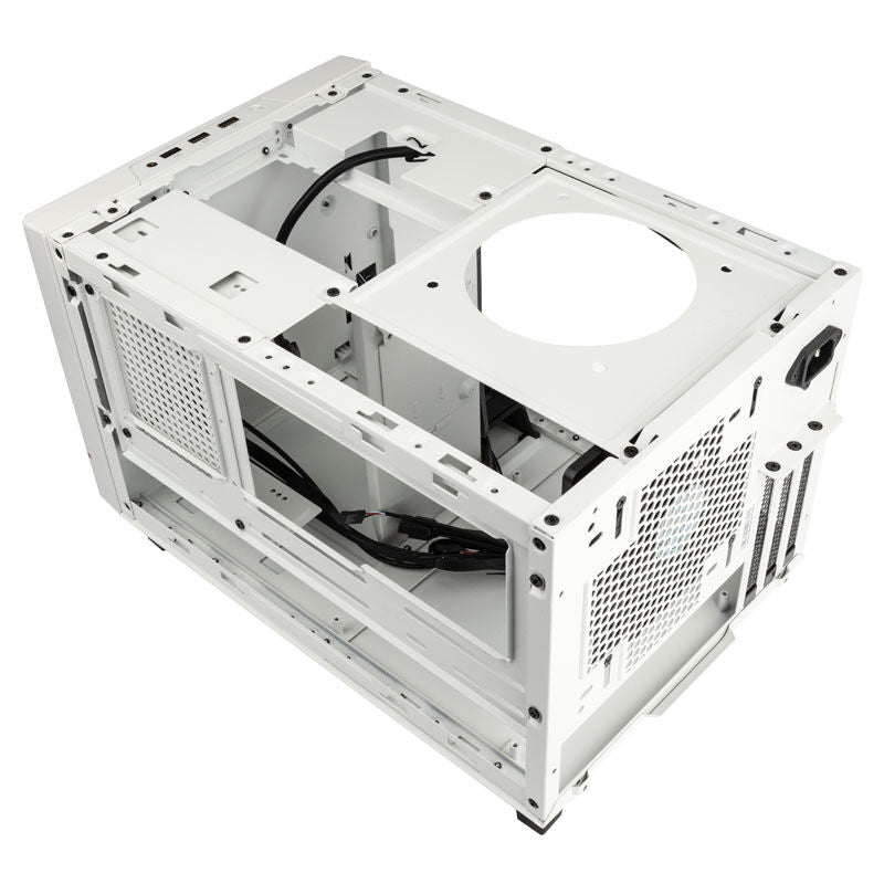 SilverStone Sugo SG14 Mini-ITX kabinett hvit mesh I/O panel