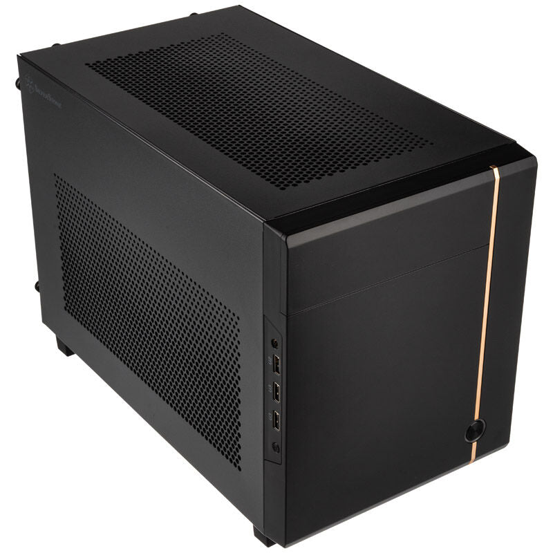 SilverStone Sugo SG14 Mini-ITX kabinett svart mesh bakside