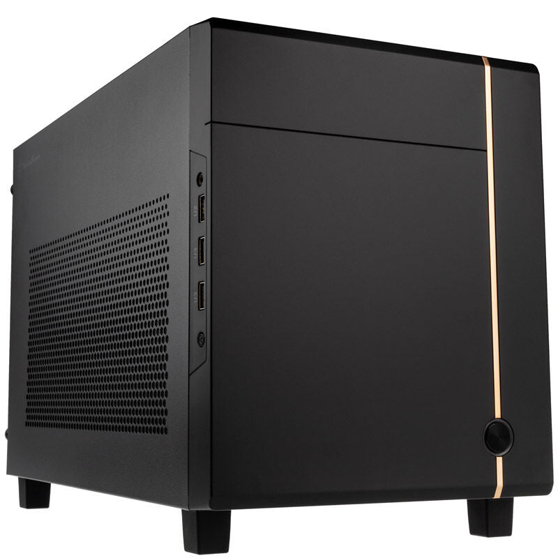 SilverStone Sugo SG14 Mini-ITX kabinett svart mesh forfra