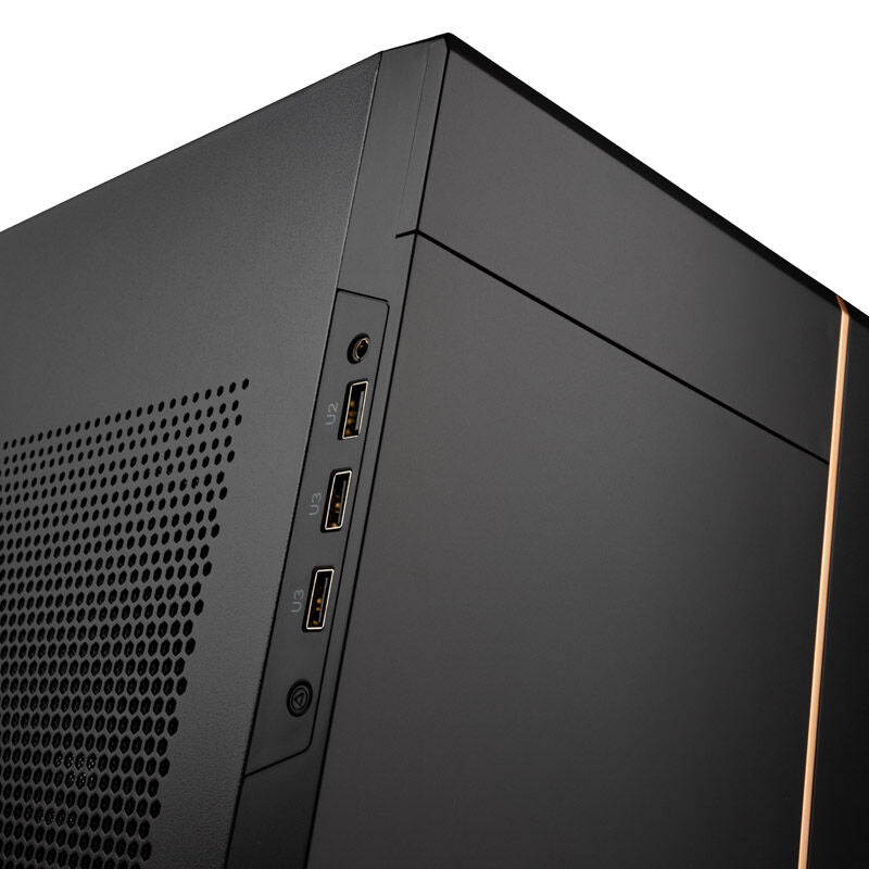 SilverStone Sugo SG14 Mini-ITX kabinett svart mesh montert med komponenter