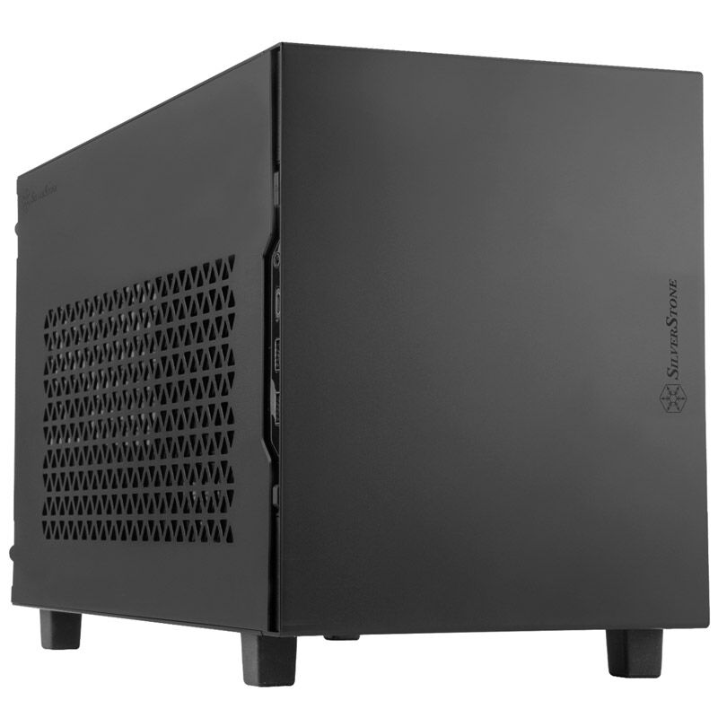 SilverStone Sugo SG15 Mini-ITX kabinett bakside svart mesh aluminium