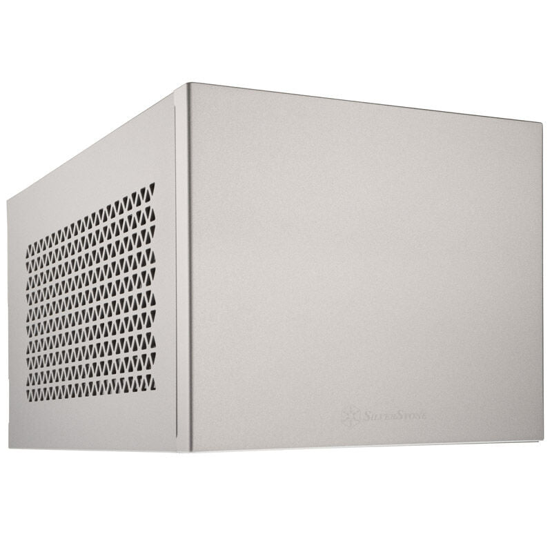SilverStone Sugo SG15 Mini-ITX kabinett aluminium sølv forfra