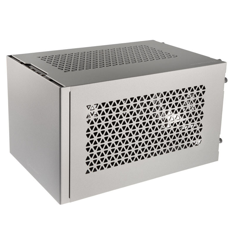 SilverStone Sugo SG15 Mini-ITX kabinett aluminium sølv montert med komponenter