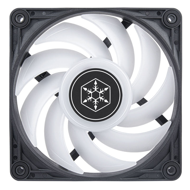 SilverStone VISTA Performance vifte 140 mm ARGB PWM svart montert i PC