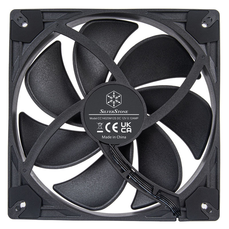 SilverStone VISTA Performance vifte 140 mm PWM svart montert i system