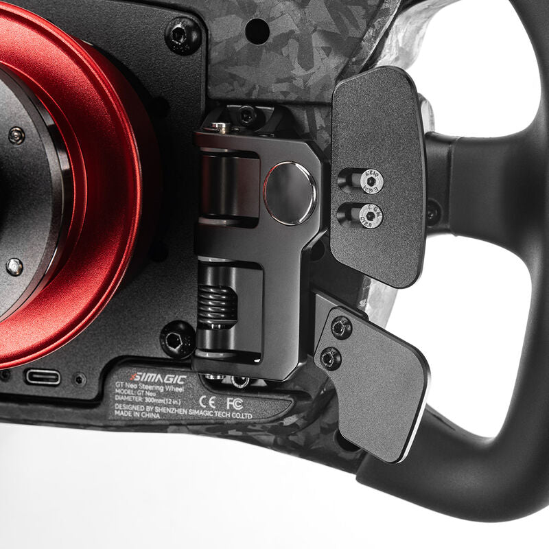 Simagic GT Neo simracingratt 300 mm karbon RGB oversikt fra siden