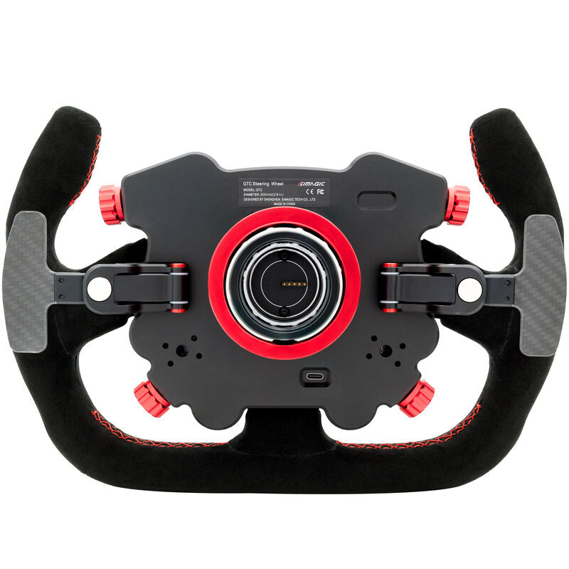 Simagic GTC-C simracingratt Alcantara quick-release montert