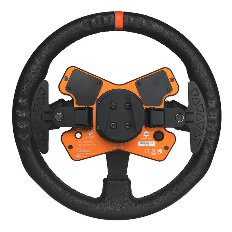 Bakside av Simucube Tahko Round sim-racing-ratt 320 mm oransje