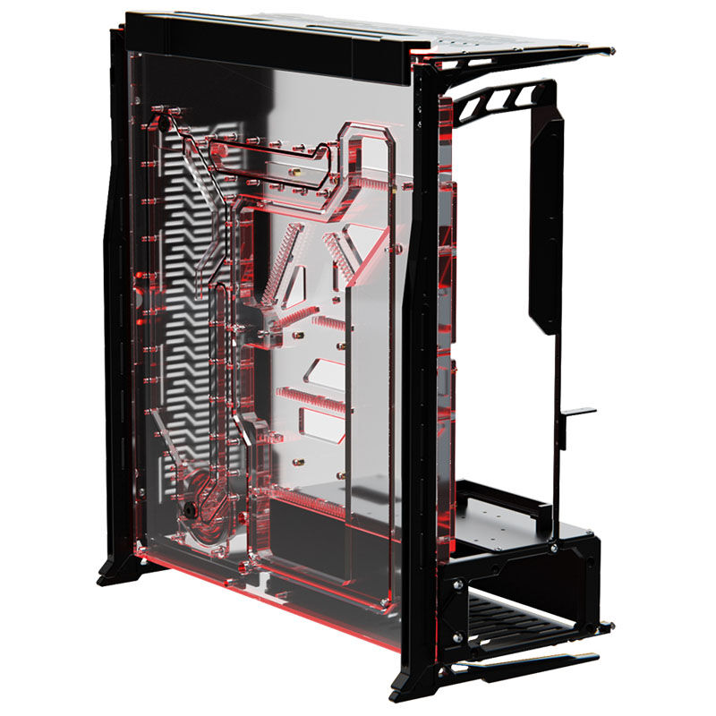 Singularity Computers Spectre 3.0 fulltårn svart XL-ATX RGB detalj av aluminiumspaneler
