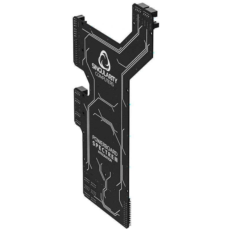 Detalj av Singularity Computers PowerBoard Spectre 3.0 kabelfordeler svart