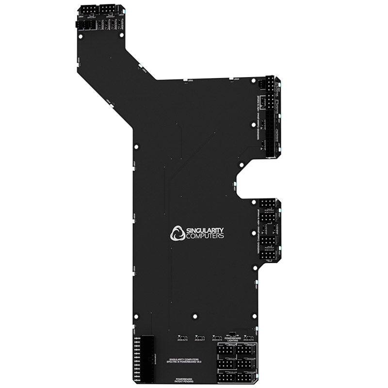 Singularity Computers PowerBoard Spectre 3.0 kabelfordeler svart med tilkoblinger