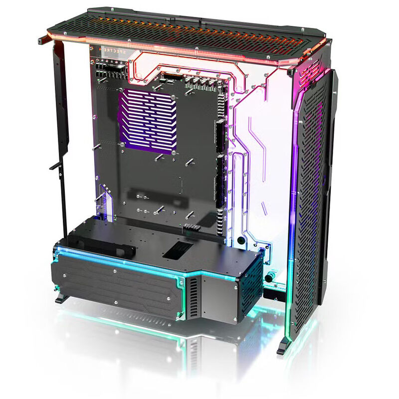 Singularity Computers Spectre 4 fulltårn vannkjøling svart E-ATX bakside
