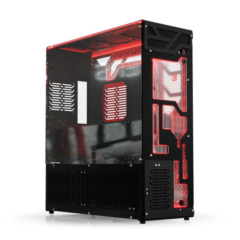 Singularity Computers Stream-M Dual Loop vannkjølingskabinett forfra