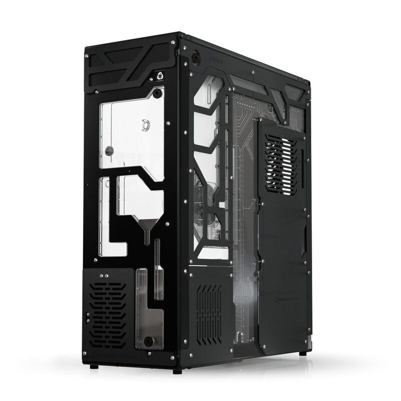 Singularity Computers Stream-M Dual Loop nærbilde av vannkjølingsporter