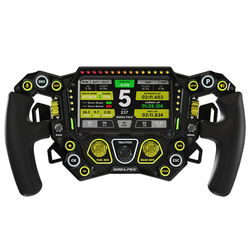 SOELPEC Spectra XR sim-racing-ratt 5" berøringsskjerm RGB neon forfra