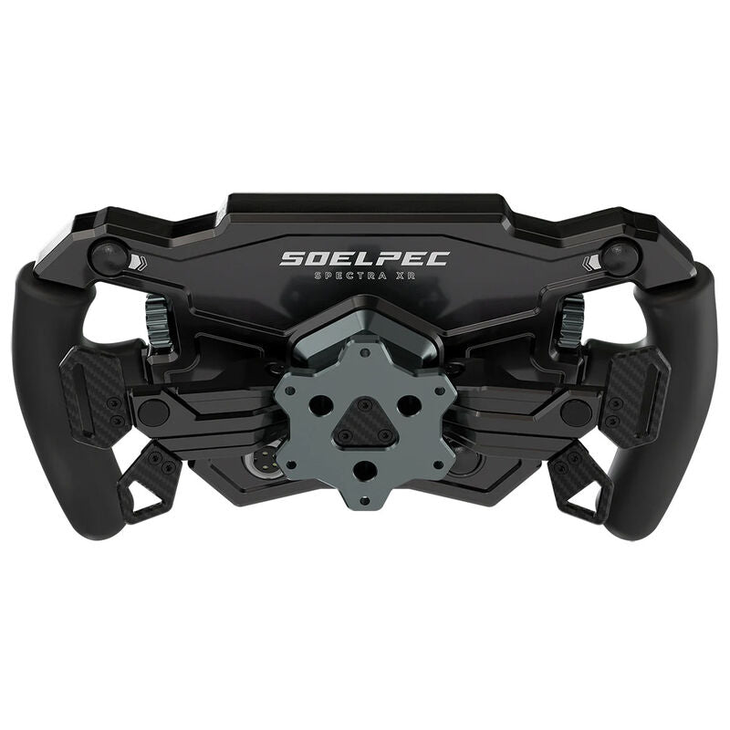 Bakside av SOELPEC Spectra XR sim-racing-ratt med 5" berøringsskjerm RGB basalt