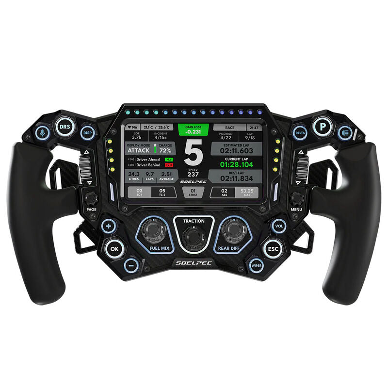 SOELPEC Spectra XR sim-racing-ratt 5" berøringsskjerm RGB basalt forfra