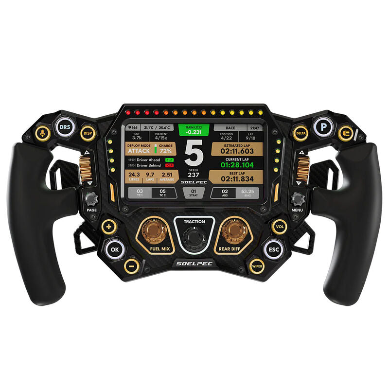 SOELPEC Spectra XR simracing-ratt 5" berøringsskjerm copper forfra