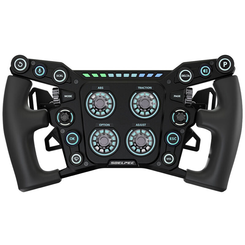 SOELPEC Terra LX sim-racing-ratt RGB svart forfra