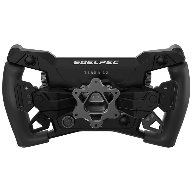 SOELPEC Terra LX sim-racing-ratt RGB svart detalj av knapper
