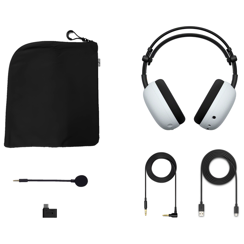 Sony INZONE H9 II trådløst gamingheadset ANC hvit med kabler